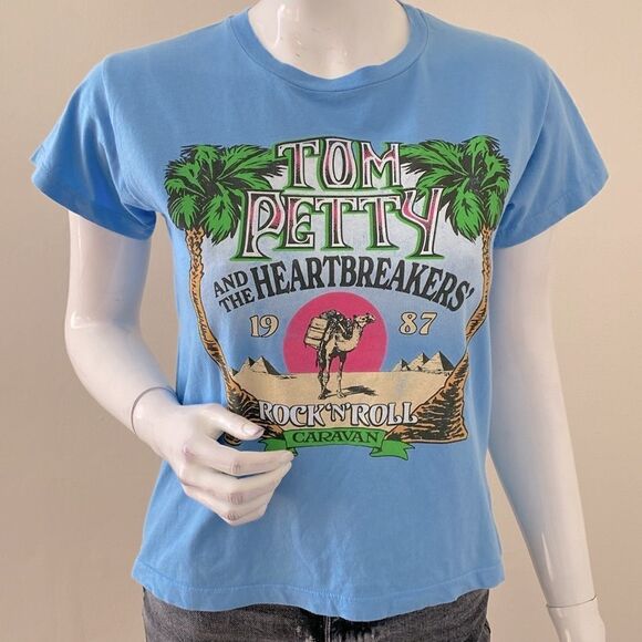 Daydreamer LA Tom Petty & The Heartbreakers Rock N Roll Caravan Tee Vintage Blue - Picture 7 of 7